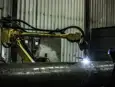 La cellule robotisée du Groupe Gravel effectue la découpe plasma et le soudage sur de grandes pièces sur le site de l’entreprise au Québec