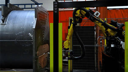 Robotic tube rolling system at Trane