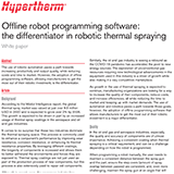 Differentiator in Robotic Thermal Spraying Whitepaper
